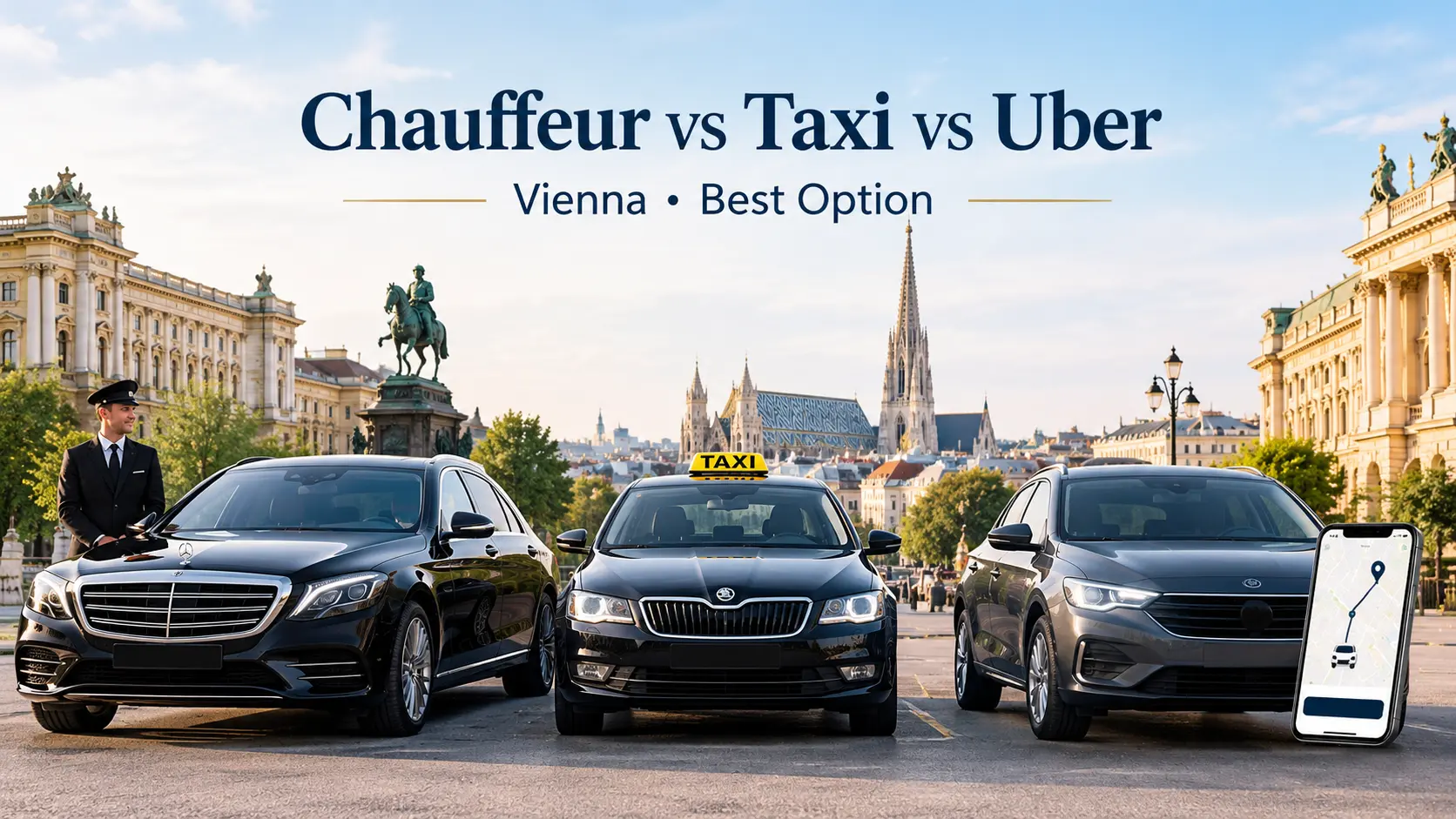 Chauffeur vs Taxi vs Uber in Vienna, Austria: Which is Best for Visitors?