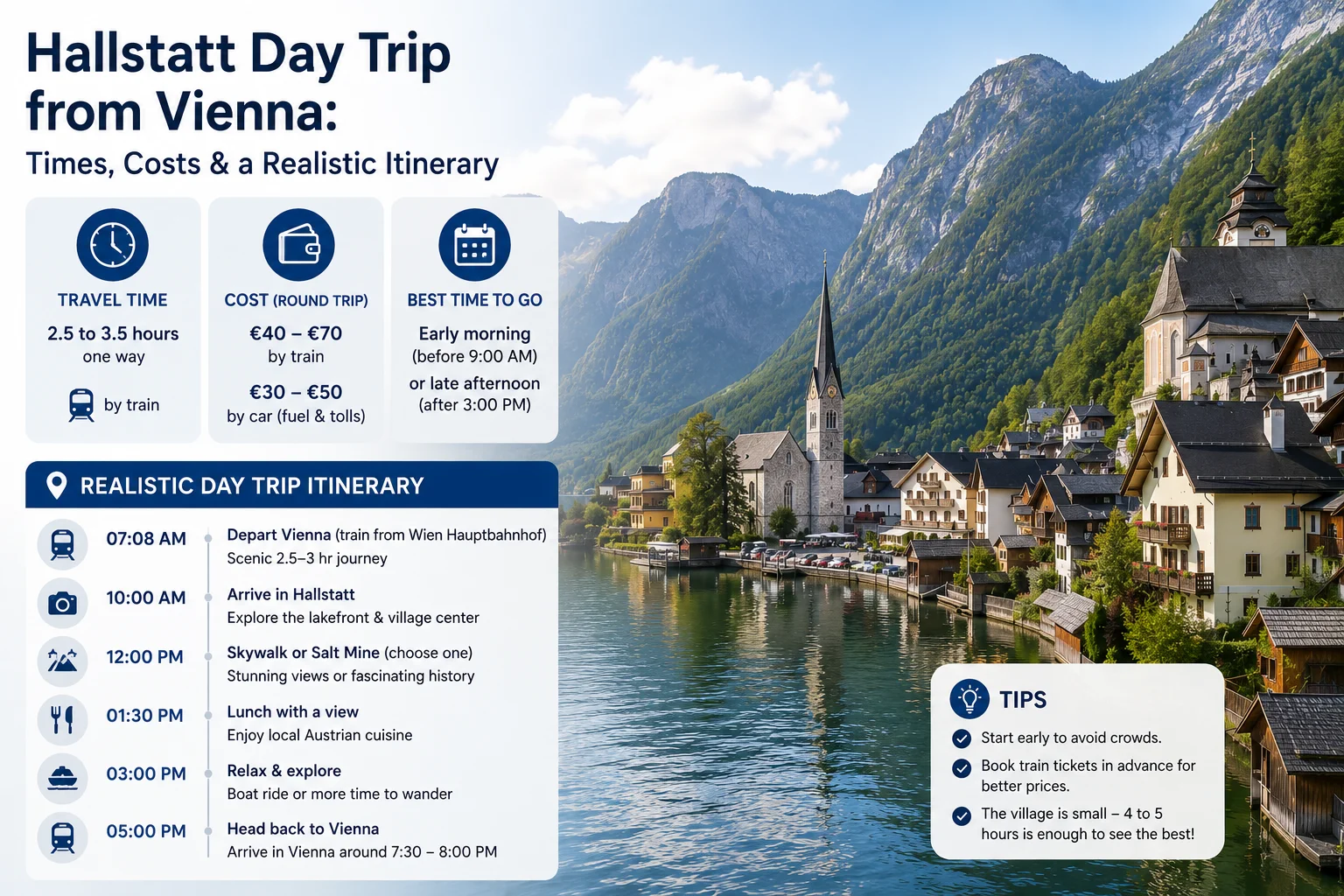 Hallstatt Day Trip from Vienna: Times, Costs & a Realistic Itinerary