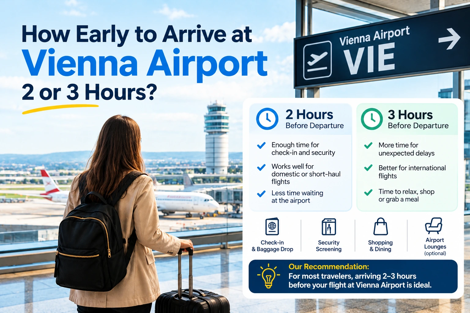 How Early to Arrive at Vienna Airport (2026): 2 or 3 Hours?