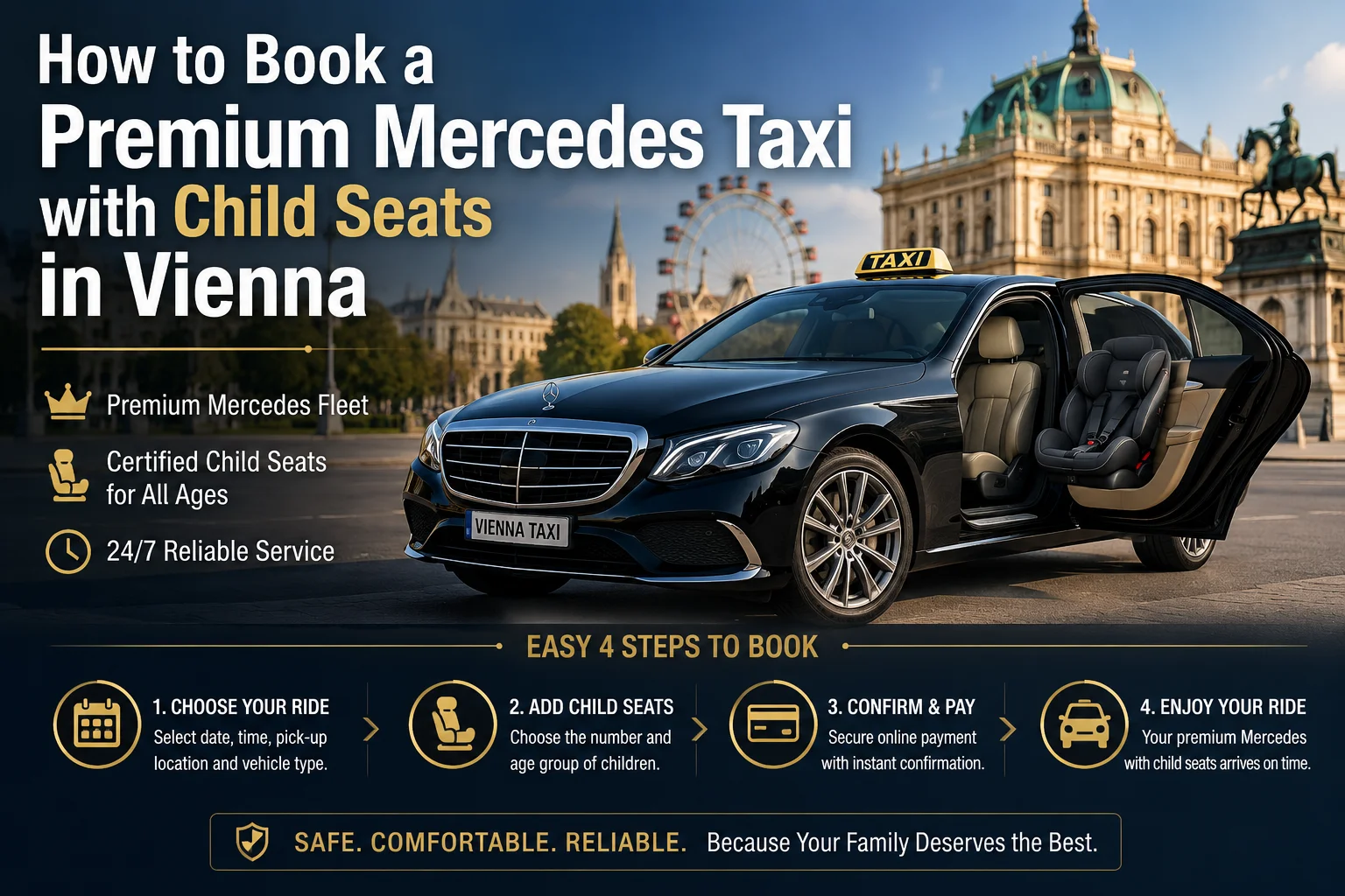 How to Book a Premium Mercedes Taxi with Child Seats in Vienna