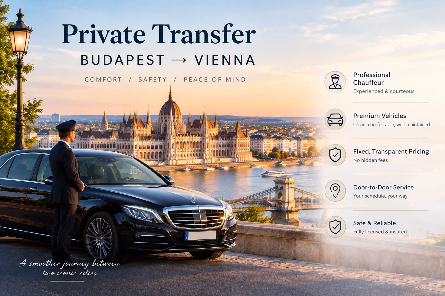 How to Choose a Reliable Chauffeur Service for a Budapest to Vienna Private Transfer