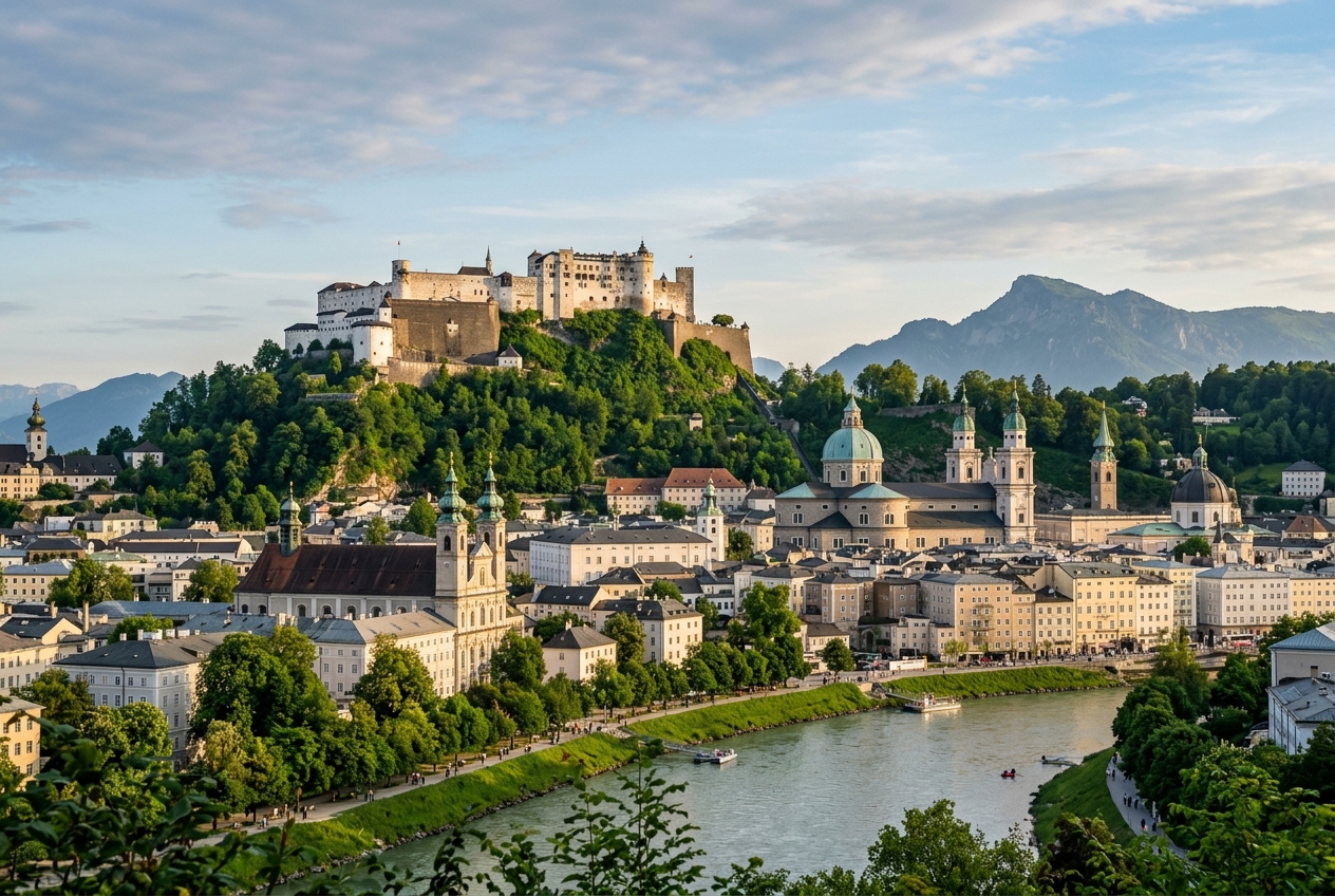 Salzburg Hohensalzburg Fortress and Old Town